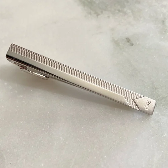 YSL 925 Silver Tie Clip - Picture 1 of 5
